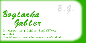 boglarka gabler business card